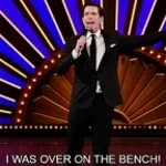 I was over on the bench