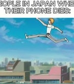 people in japan when their phone dies