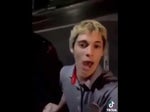 guy screaming for help while holding a chik fil a drink - Sound