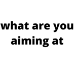 what are you aiming at