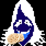 Rouxls Kaard eats rice cake