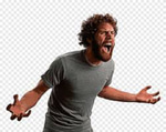 Man screaming