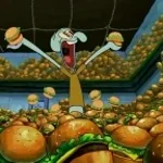 I love Krabby Patties, chomp, chew Patty Squidward Spongebob