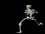 skeleton running by sound