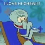 Squidward On A Chair