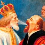 The king and his spitting servant