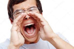 Guy screaming