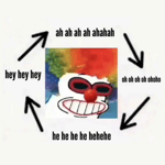 the big laugh - hahaha hohoho hihihi hehehe