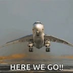 Start and take off the funny plane