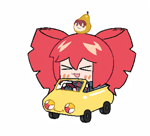 Teto driving in her car after a beer