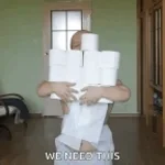 vi har ikke rad  til mere toilet papir