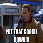 Put that cookie down, NOW!! Arnold Schwarzenegger