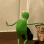 Kermit got them nikes