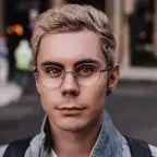 smart man with glasses