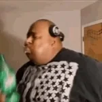 Man burping loudly