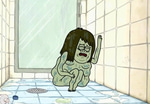 Muscle man crying