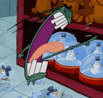 mr krabs destroying plankton's knick knacks EARRAPE