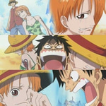 Nami asks Luffy for help