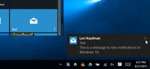 Windows 10 Notify Messaging