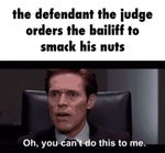 Bailiff, smack his nuts