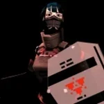 Skeleton bang on shield