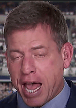 Troy Aikman starts to come.