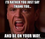 Jack Nicholson Say thank you