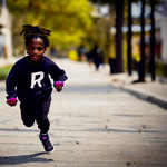 Young fly on the track