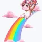 pink flufy unicorn