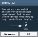 samsung low battery