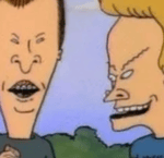 Beavis and Butthead laughing