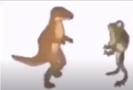 Dinosaur Dancing With Frog (cursed christmas song)