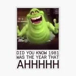 1981 was the year that *screams*