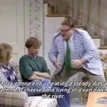 Matt Foley eating government cheese