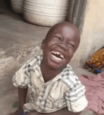 African boy crying then laughing - Sound