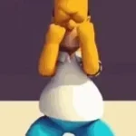 homer drops his donut