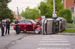 Car horn then crash