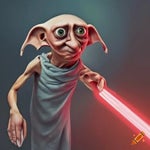 Dobby gets a lightsaber