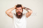 Man screaming