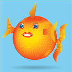 fetter depressiver Goldfisch