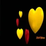 Yellow hearts butter kisses