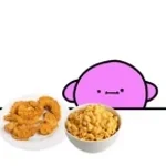 macarnroni with the chicken strips errrr