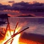 campfire crackles