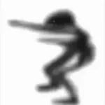 Grey stickman dancing