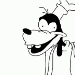 goofy cartoon laugh