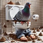 pigeon pooping