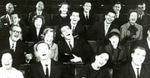 Crowd laughing