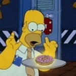 homer drops his donut