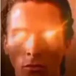 Patrick Bateman lightning eyes